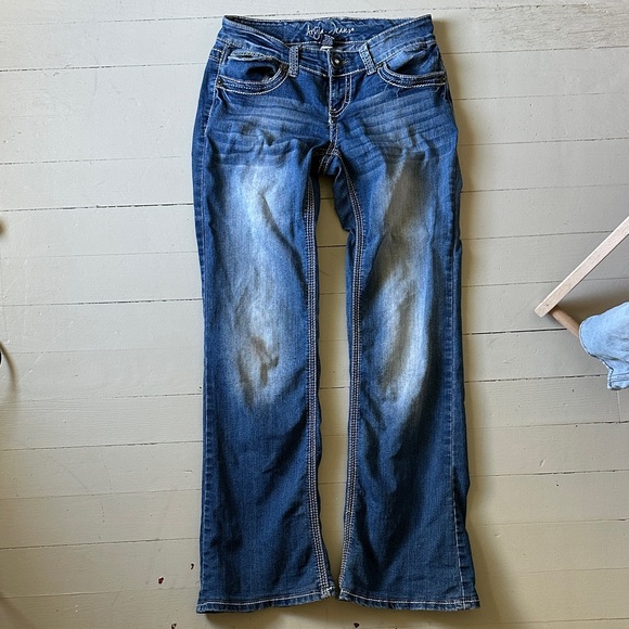 Angels Jeans Classic Blue Flare Denim - Picture 1 of 8